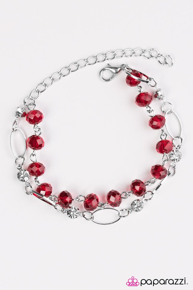 Paparazzi ♥ Rich Beyond Your GLITZY-est Dreams - Red ♥ Bracelet