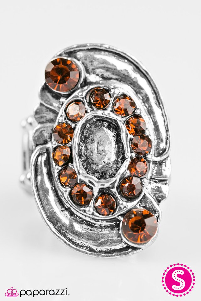 Paparazzi ♥ Dancing Circles - Brown ♥ Ring