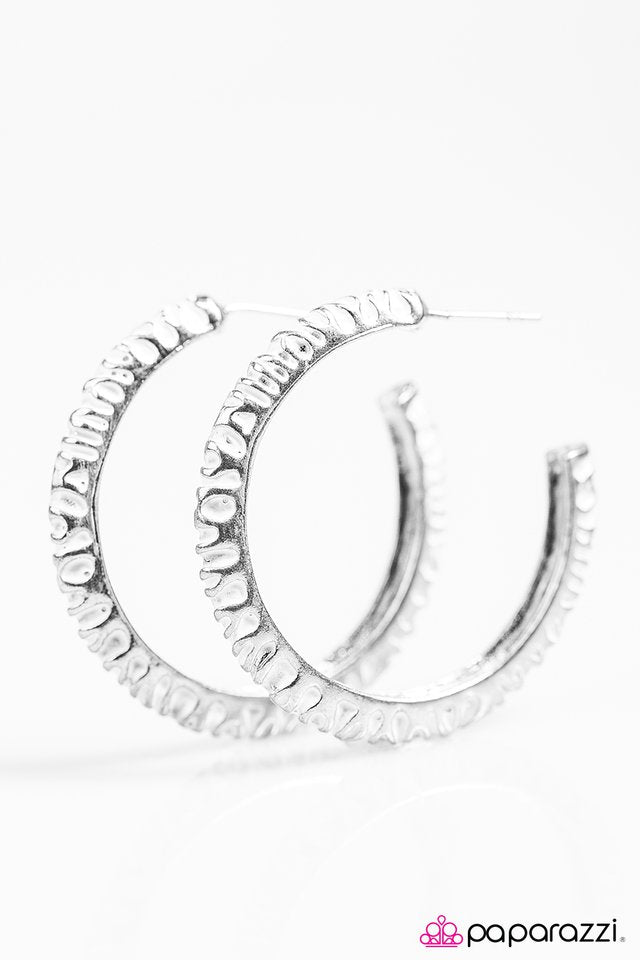 Paparazzi ♥ Colorful Chaos - White ♥ Earrings