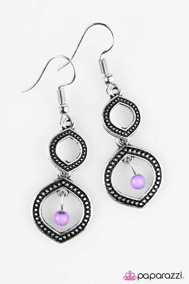 Paparazzi ♥ Dancing Genie - Purple ♥ Earrings-product_sku