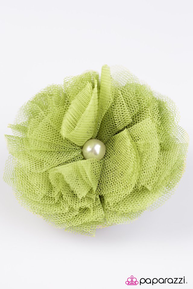 Paparazzi ♥ Whatever Tommow Brings - Green ♥ Hair Clip
