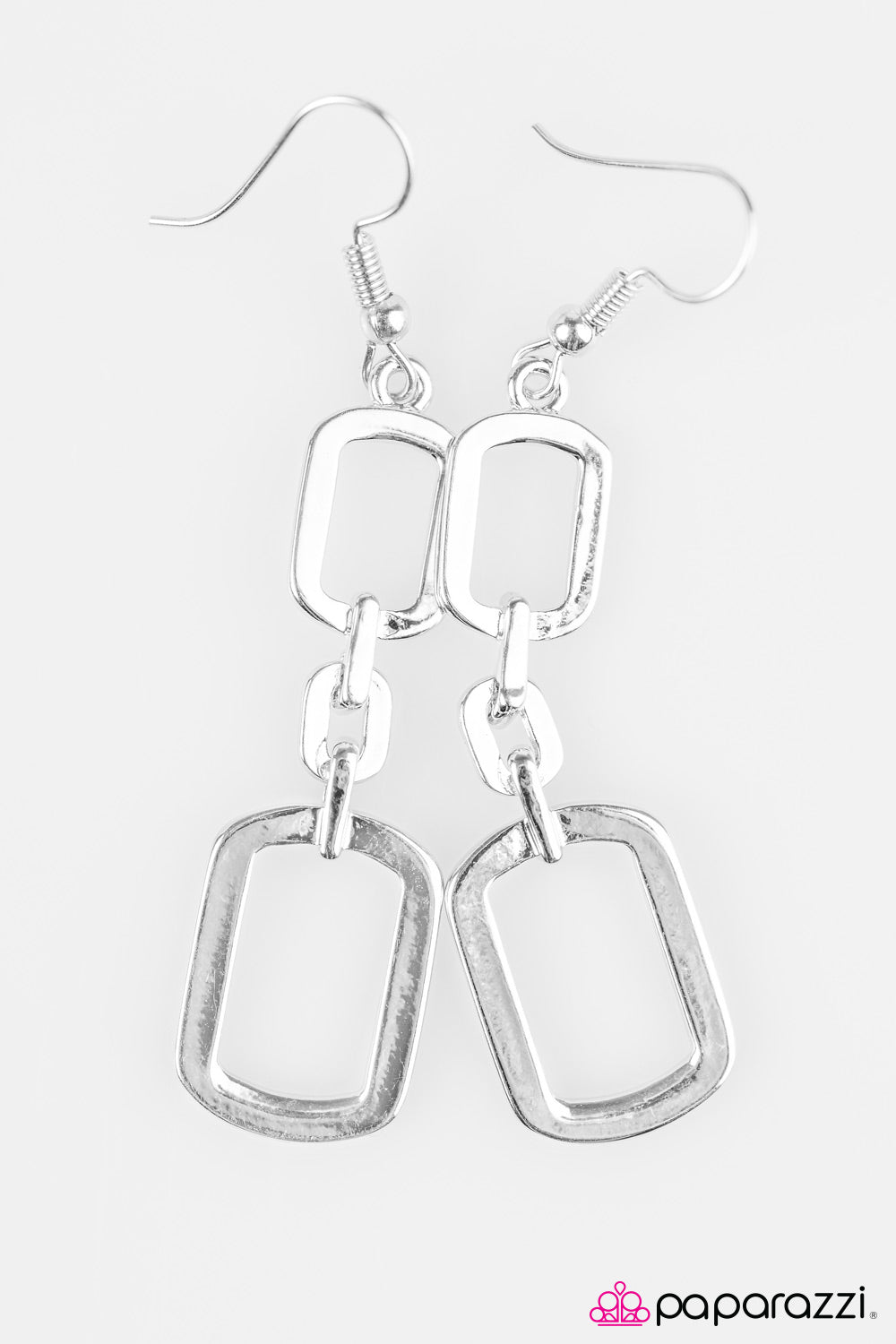 Paparazzi ♥ Killer Contour - Silver ♥ Earrings