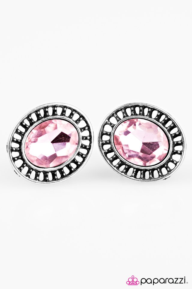 Paparazzi ♥ Maybe Shes Born With It - Pink Post ♥ Post Earrings