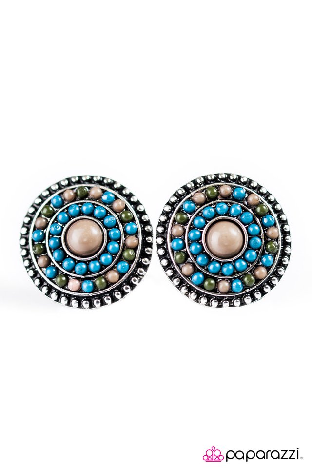 Paparazzi ♥ Turn The BEAD Around - Multi Post ♥ Post Earrings