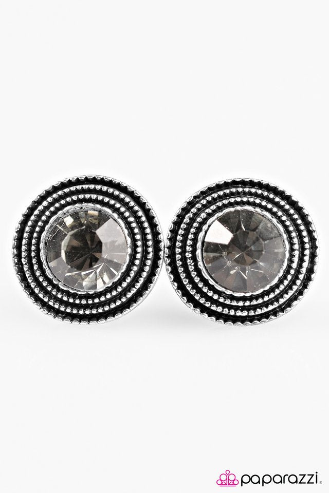 Paparazzi ♥ Born Under A Lucky SUPERSTAR - Silver Post ♥ Post Earrings