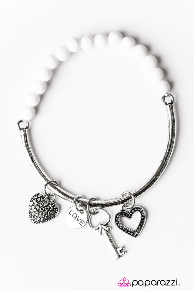 Paparazzi ♥ You Hold The Key - White ♥ Bracelet