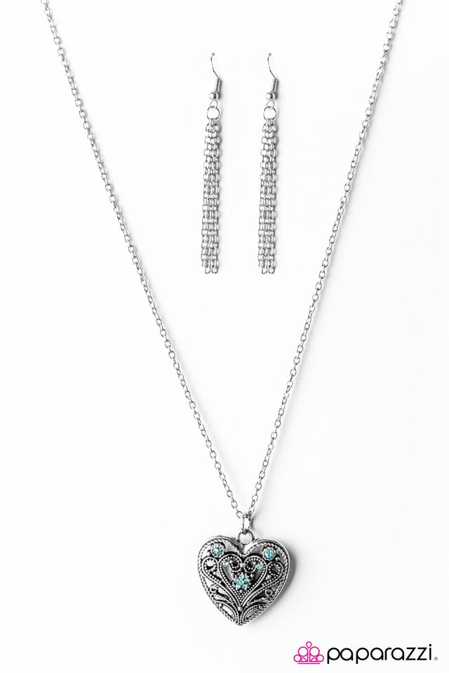 Paparazzi ♥ Wandering Heart - Blue ♥ Necklace