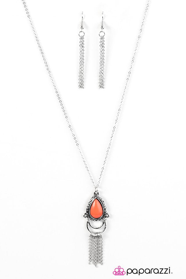 Paparazzi ♥ Summer Fiesta - Orange ♥ Necklace