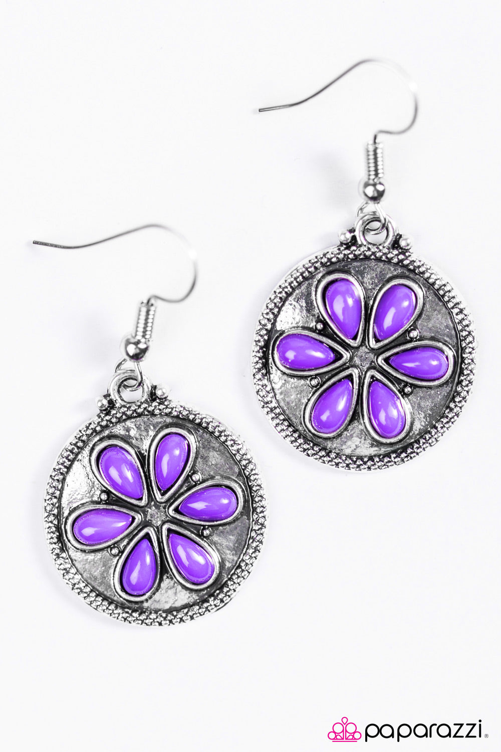 Paparazzi ♥ Bet Your Bottom SAND-Dollar - Purple ♥ Earrings
