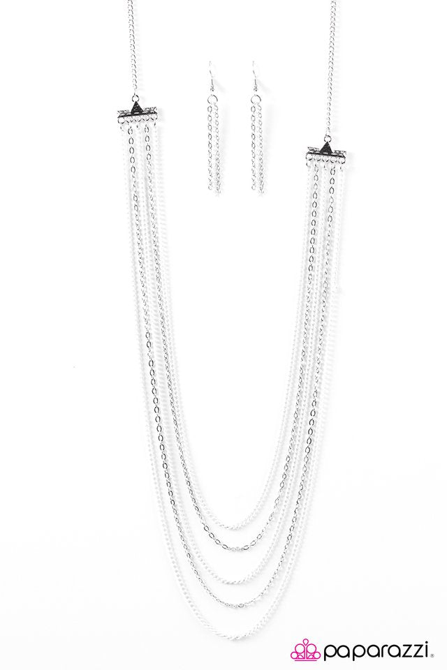 Paparazzi ♥ The Rebel In Me - White ♥ Necklace-product_sku