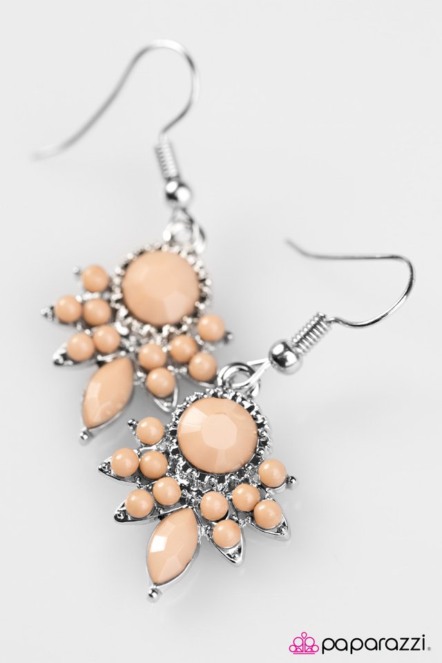 Paparazzi ♥ Palm Beach Party - Brown ♥ Earrings