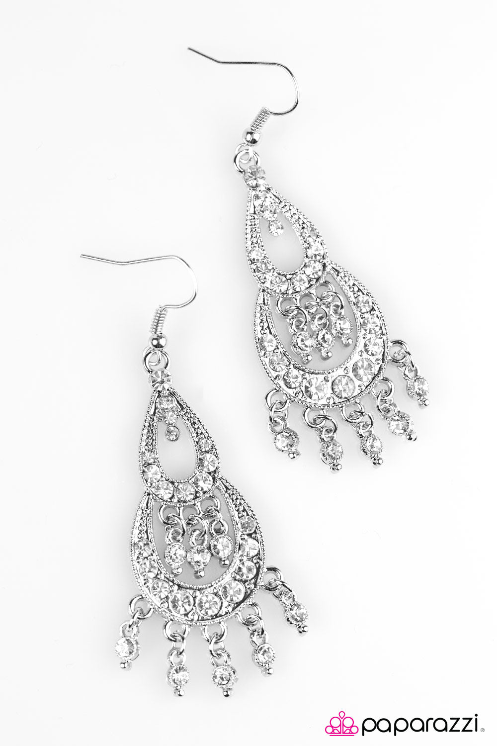 Paparazzi ♥ Glitter Makes Everything Better - White ♥ Earrings