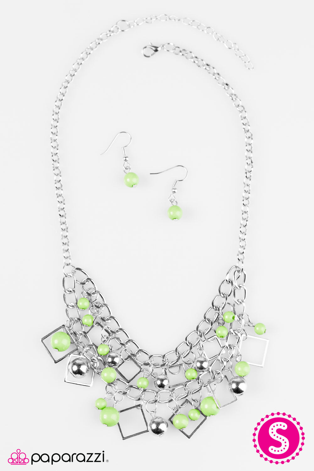 Paparazzi ♥ Finally FRAME-ous - Green ♥ Necklace-product_sku