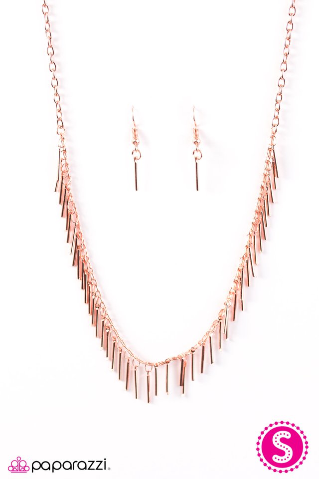 Paparazzi ♥ Shes A Beast - Copper ♥ Necklace