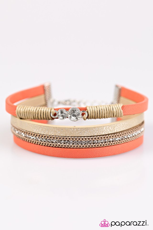 Paparazzi ♥ I Speak Glitter - Orange ♥ Bracelet