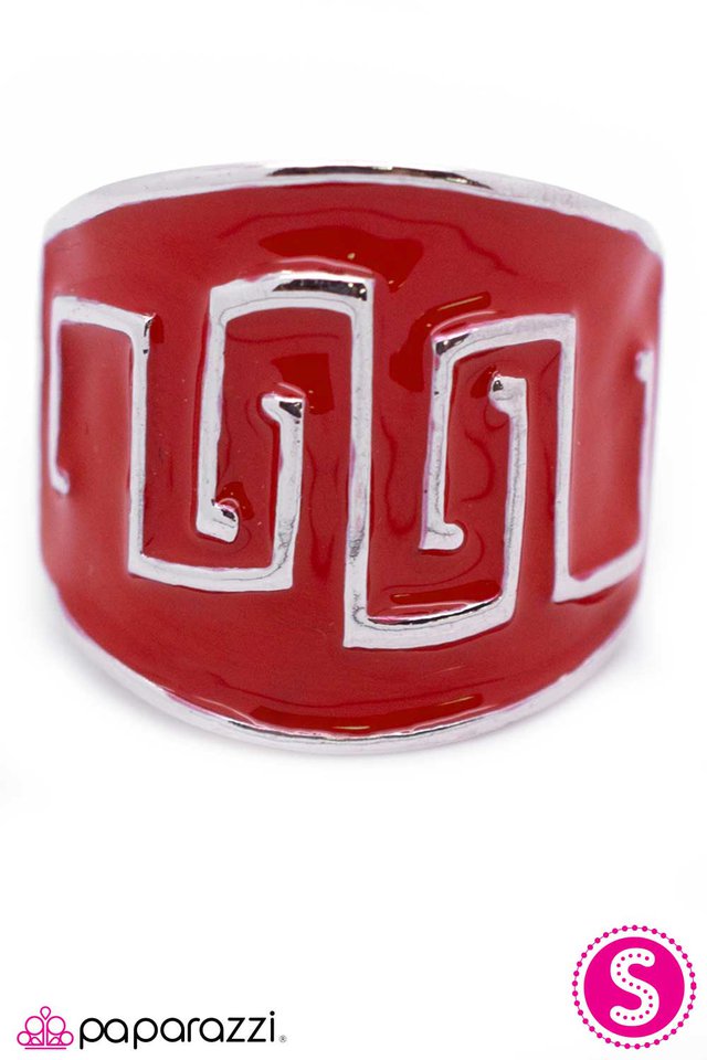 Paparazzi ♥ Aztec Heir - Red ♥ Ring