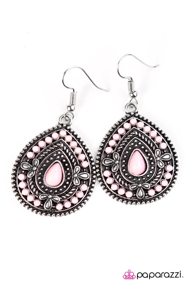 Paparazzi ♥ Dropping Daylight - Pink ♥ Earrings-product_sku