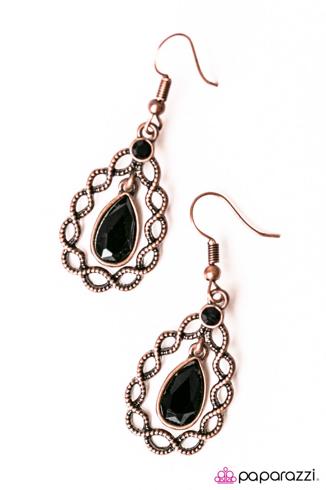 Paparazzi ♥ Teardrop Tango - Copper ♥ Earrings