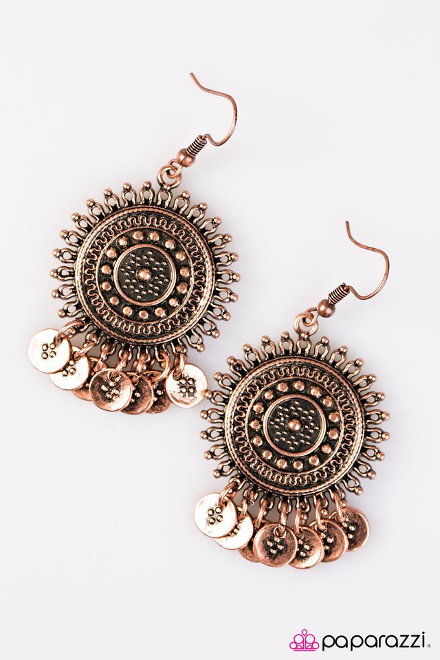 Paparazzi ♥ Sunny Sonoran - Copper ♥ Earrings