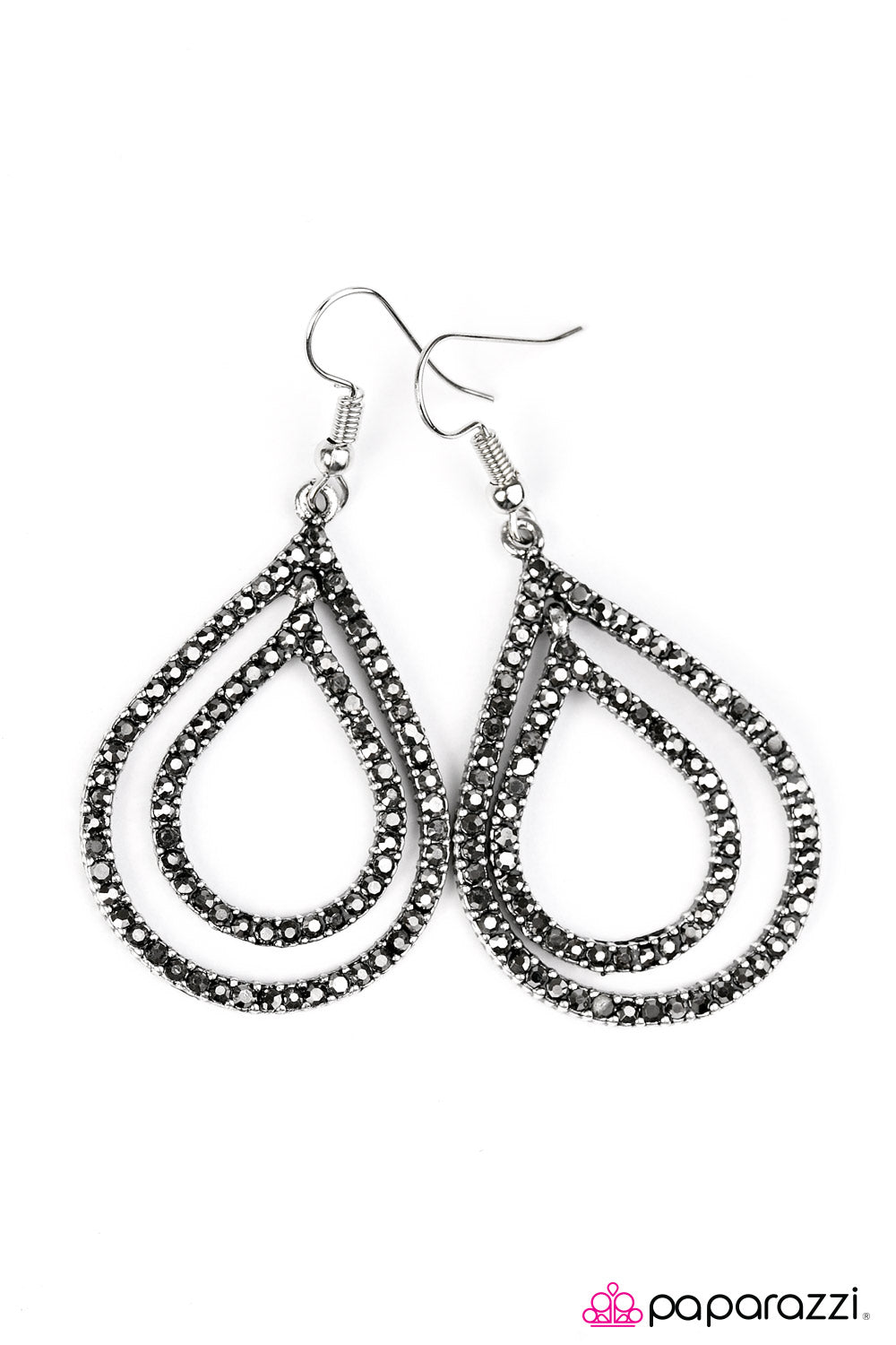 Paparazzi ♥ Monsoon Sparkle - Silver ♥ Earrings
