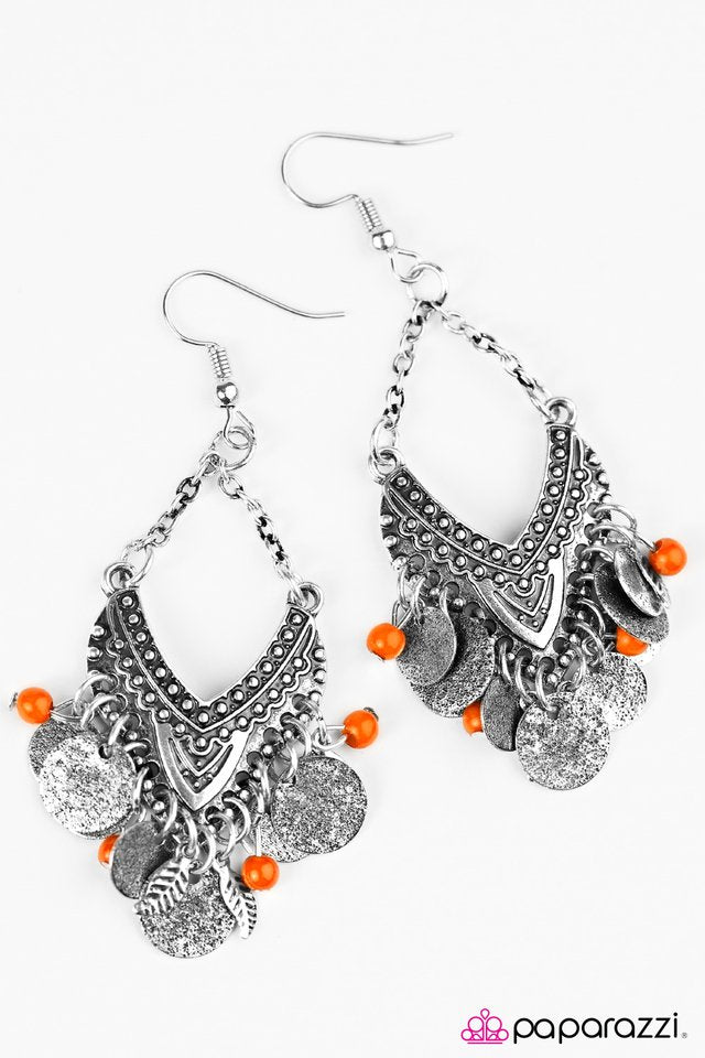 Paparazzi ♥ Island Vibes - Orange ♥ Earrings