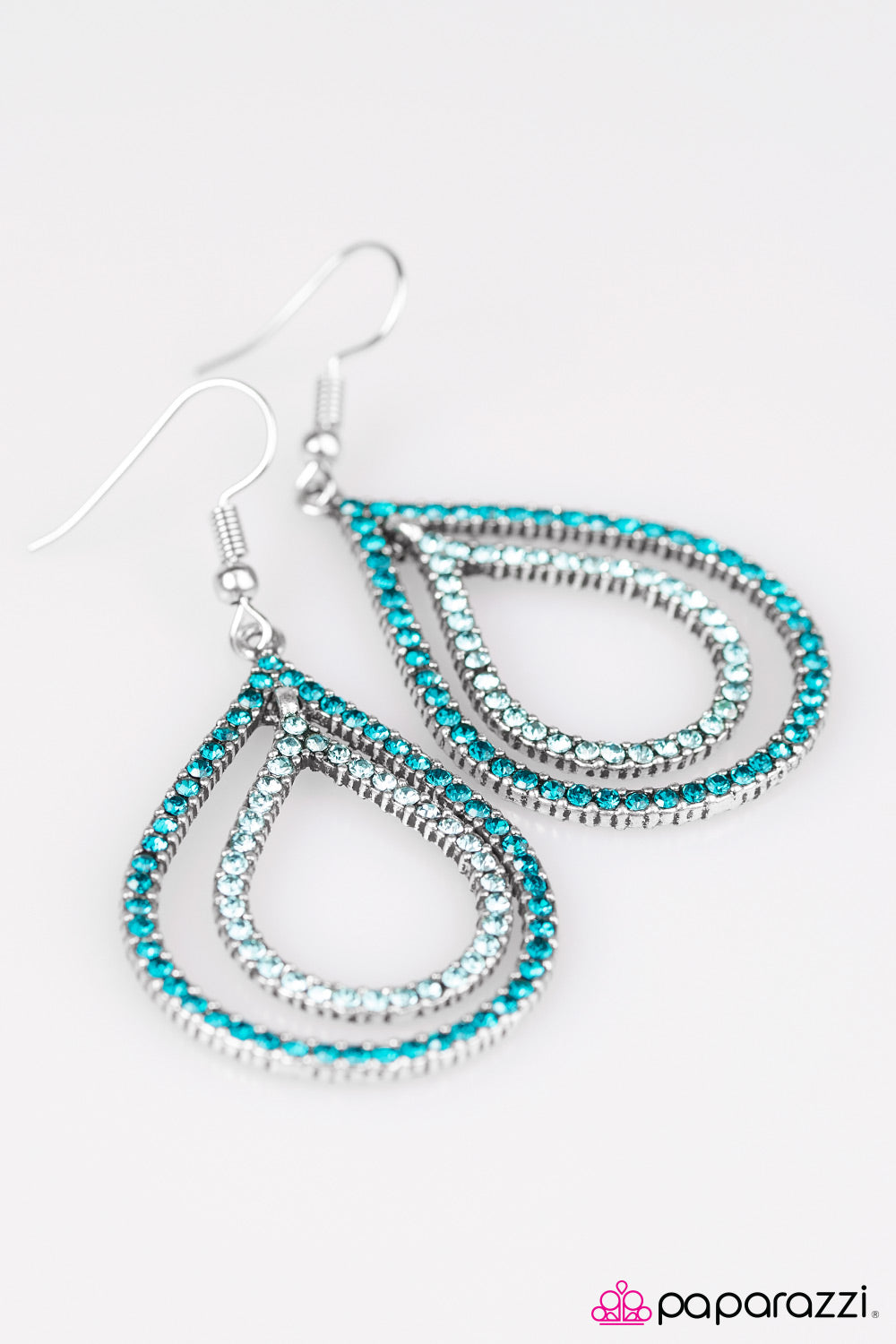 Paparazzi ♥ Monsoon Sparkle - Blue ♥ Earrings
