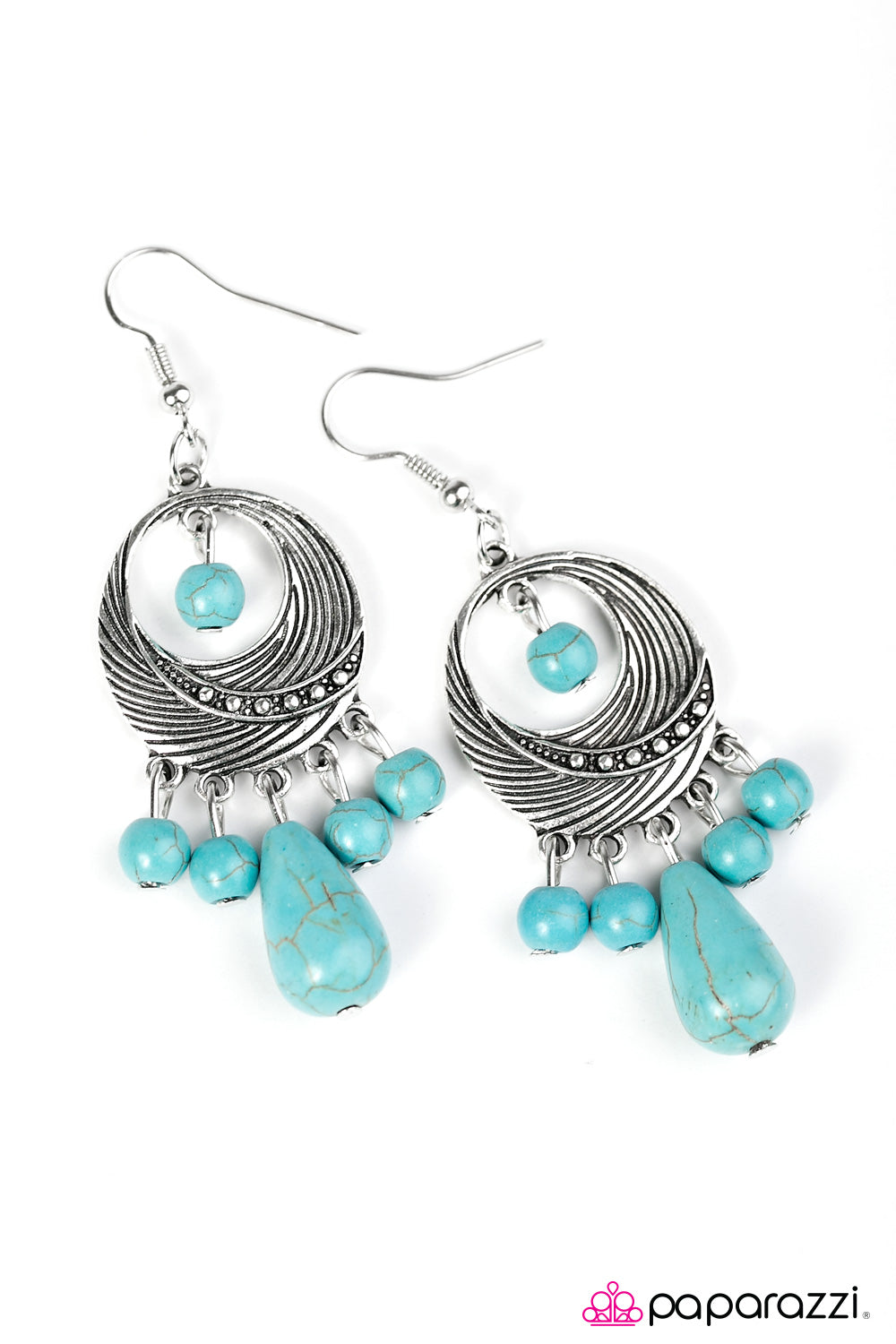 Paparazzi ♥ Dunes Surfer - Blue ♥ Earrings