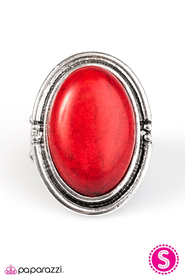 Paparazzi ♥ A Rolling SANDSTONE - Red ♥ Ring