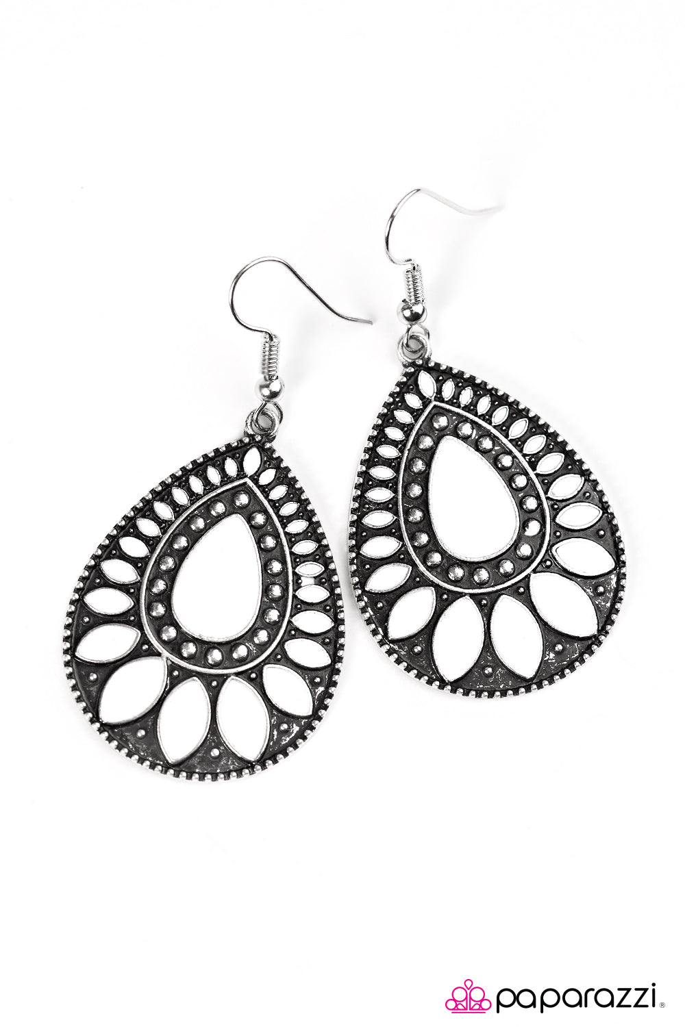 Paparazzi ♥ Rainbow Rainstorm - White ♥ Earrings