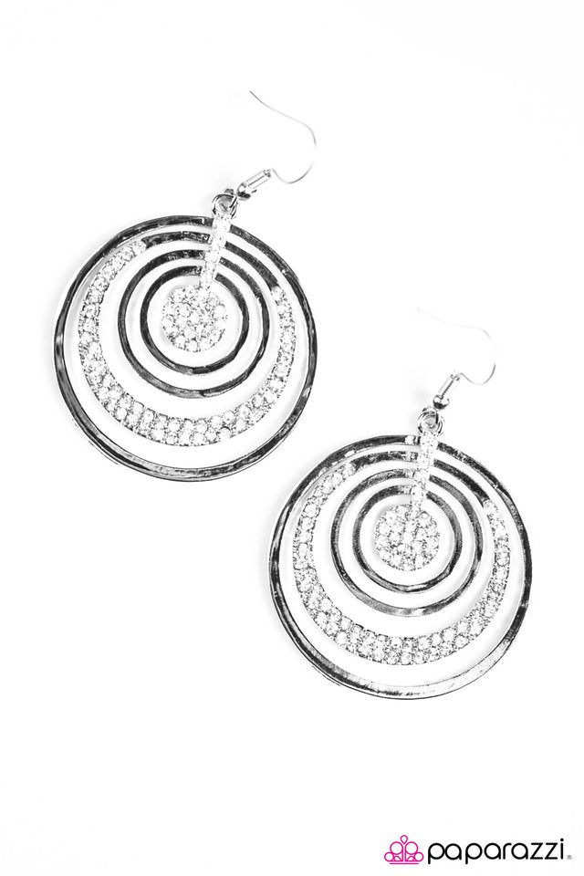 Paparazzi ♥ Take Me To The Disco - White ♥ Earrings