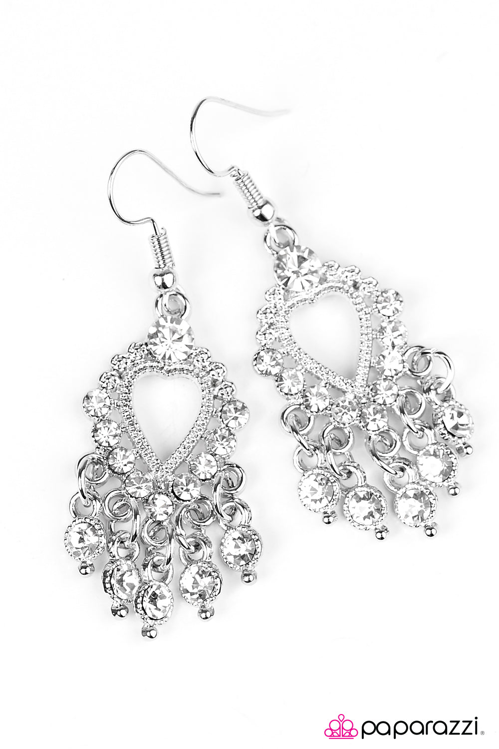 Paparazzi ♥ Ruler Of My Heart - White ♥ Earrings