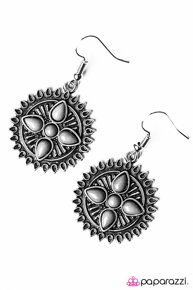 Paparazzi ♥ Wind Direction - Silver ♥ Earrings