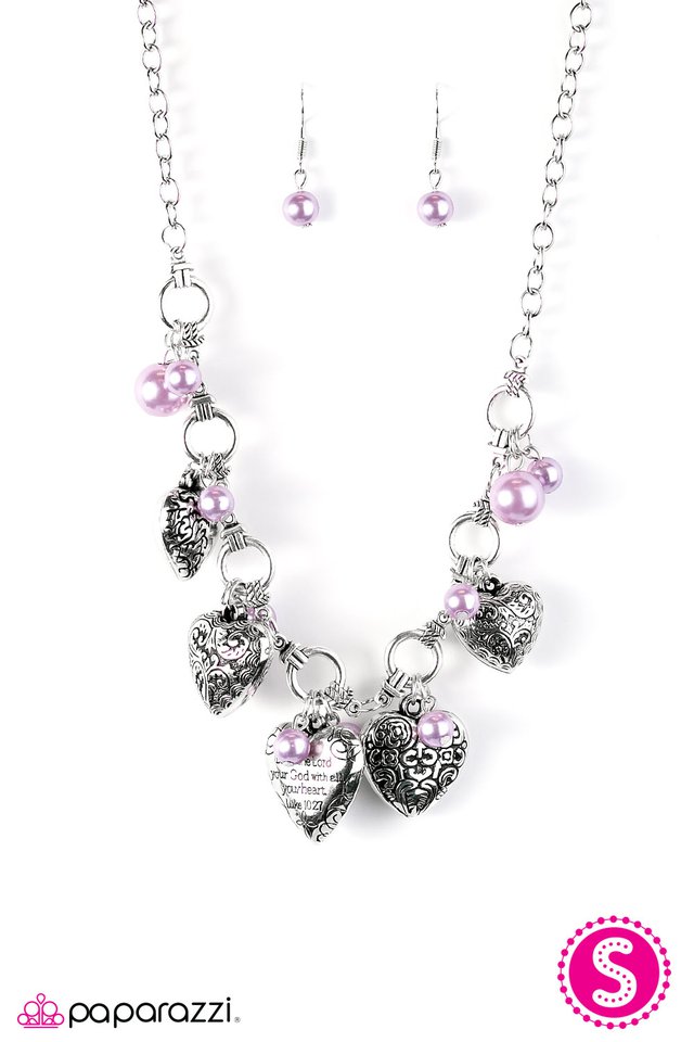 Paparazzi ♥ With All Your Heart - Purple ♥ Necklace