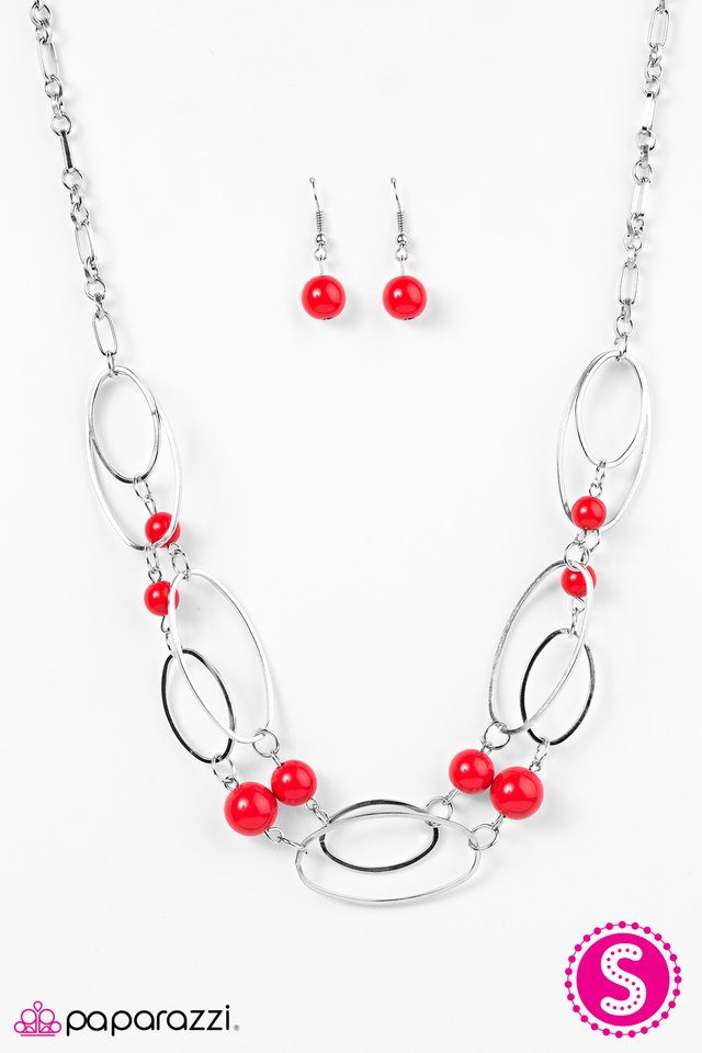 Paparazzi ♥ Glam Theory - Red ♥ Necklace