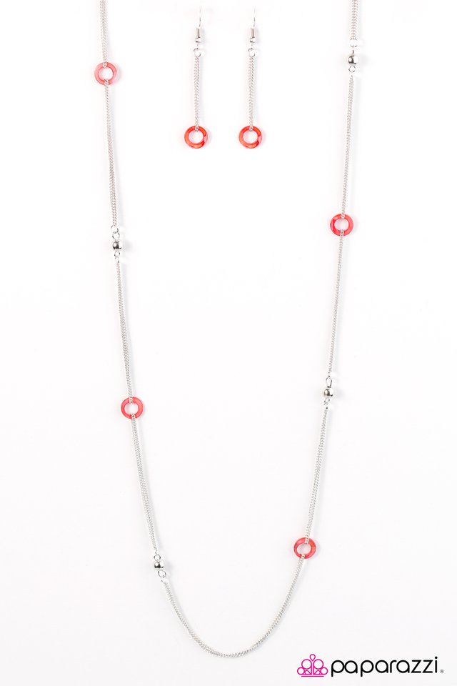 Paparazzi ♥ West Coast Fashion - Red ♥ Necklace