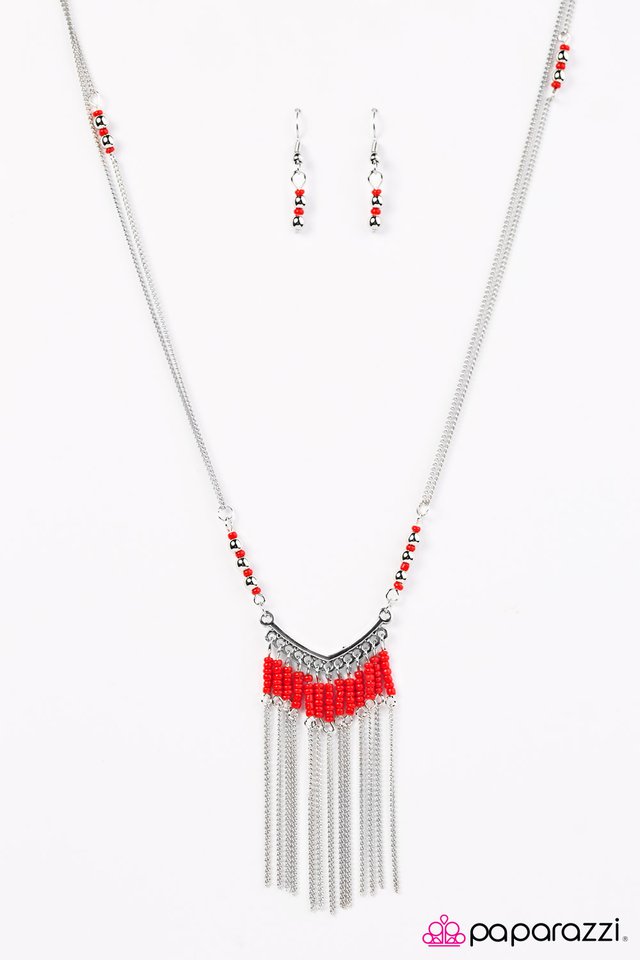 Paparazzi ♥ Wild Winds - Red ♥ Necklace