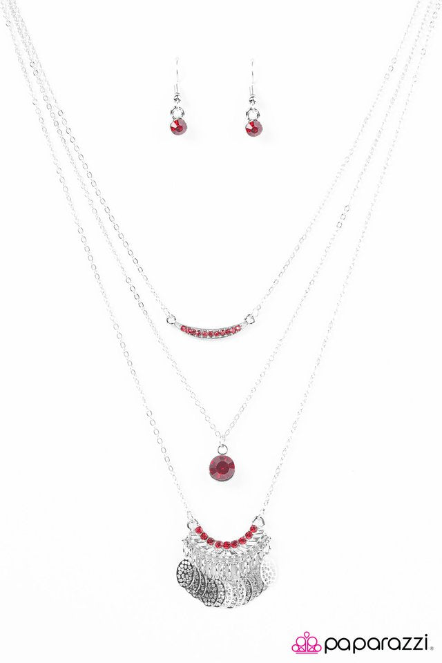 Paparazzi ♥ Adventures Are Forever - Red ♥ Necklace