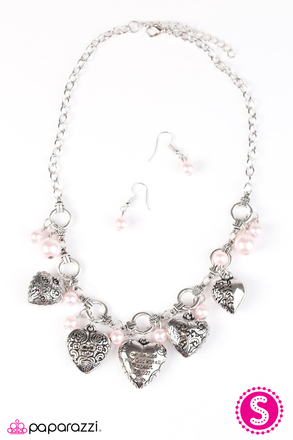Paparazzi ♥ With All Your Heart - Pink ♥ Necklace