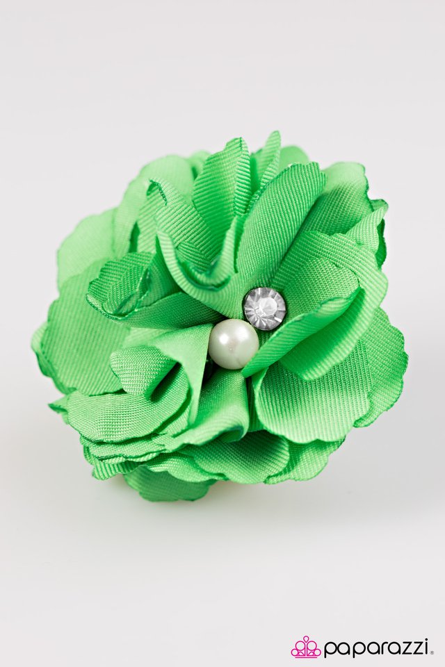 Paparazzi ♥ Compare and Contrast - Green ♥ Hair Clip