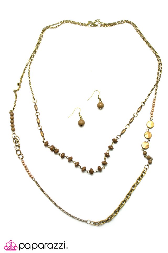 Paparazzi ♥ Cognac Collaboration - Brass ♥ Necklace