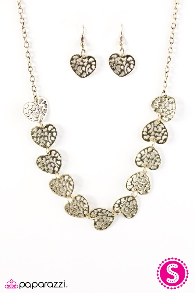 Paparazzi ♥ With My HOLE Heart - Brass ♥ Necklace