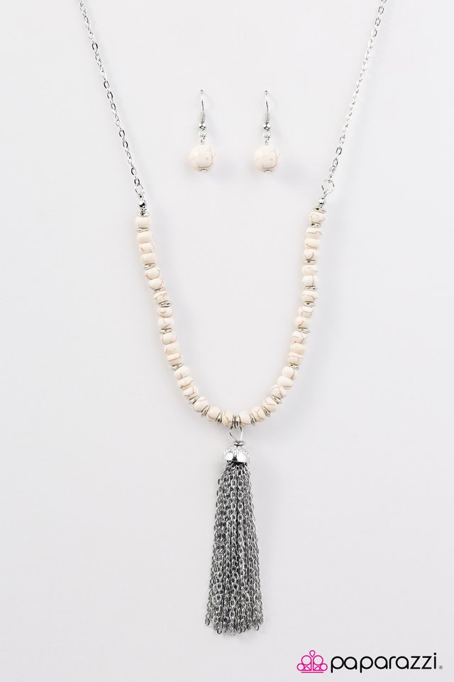 Paparazzi ♥ Stone Dwellers - White ♥ Necklace