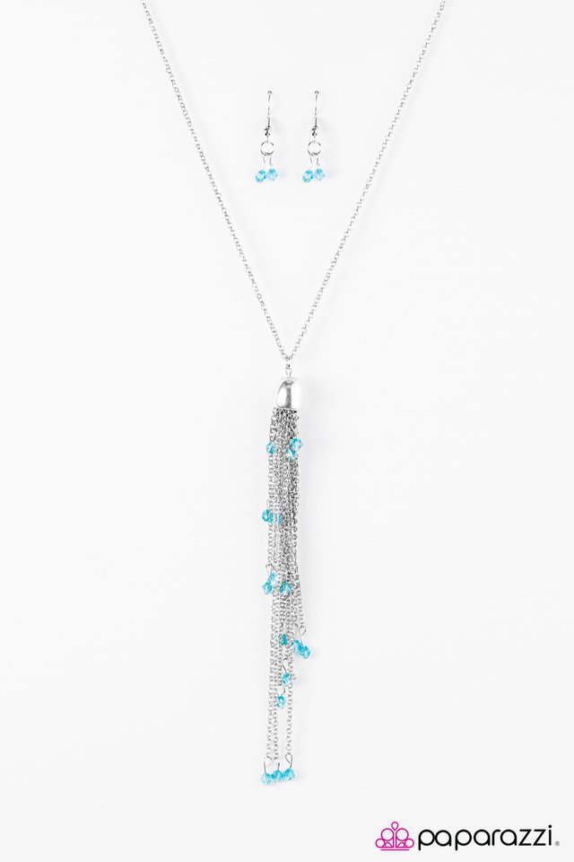 Paparazzi ♥ Comet Chase - Blue ♥ Necklace