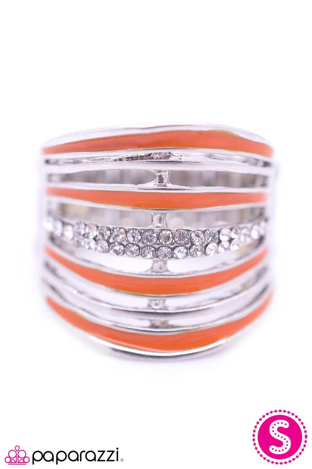 Paparazzi ♥ Life in the Glitz Lane - Orange ♥ Ring