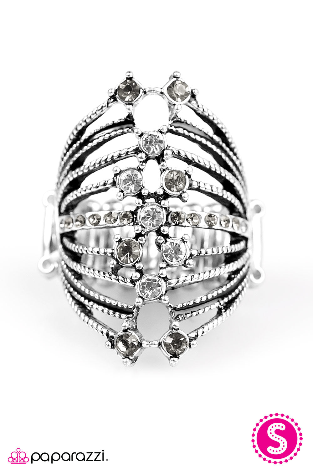 Paparazzi ♥ Command Sparkle - Silver ♥ Ring