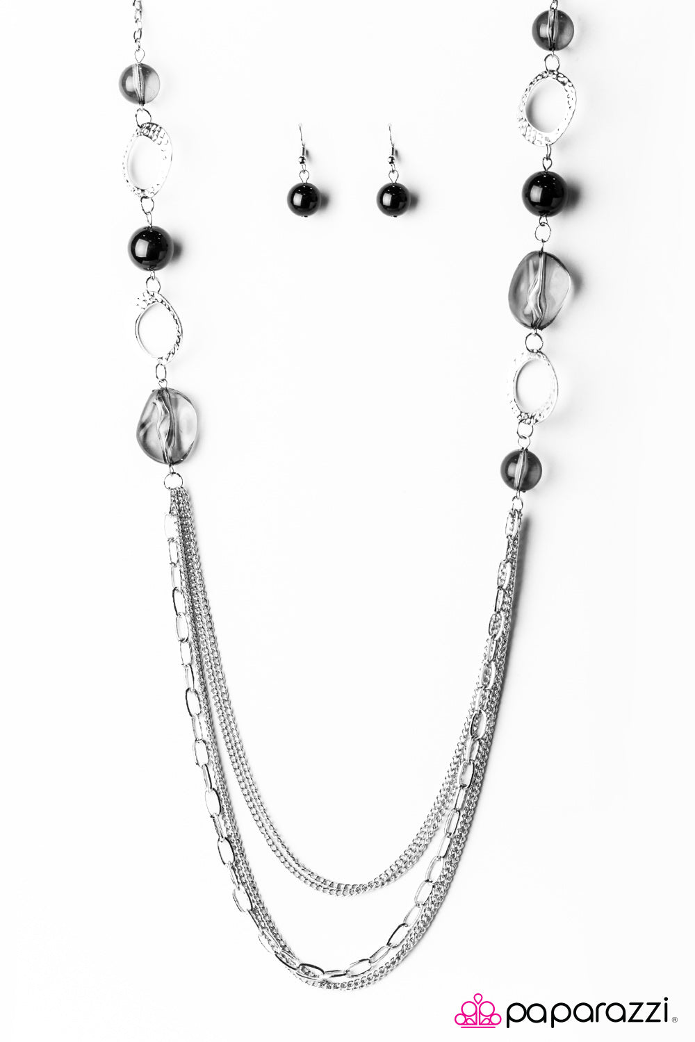 Paparazzi ♥ Sassy and Glassy - Black ♥ Necklace