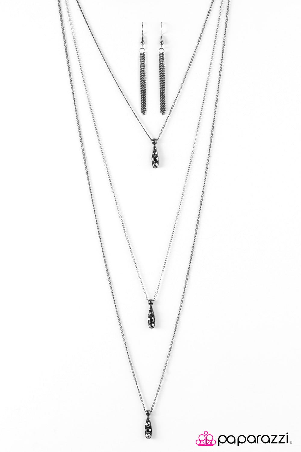 Paparazzi ♥ You Gotta Climb - Black ♥ Necklace