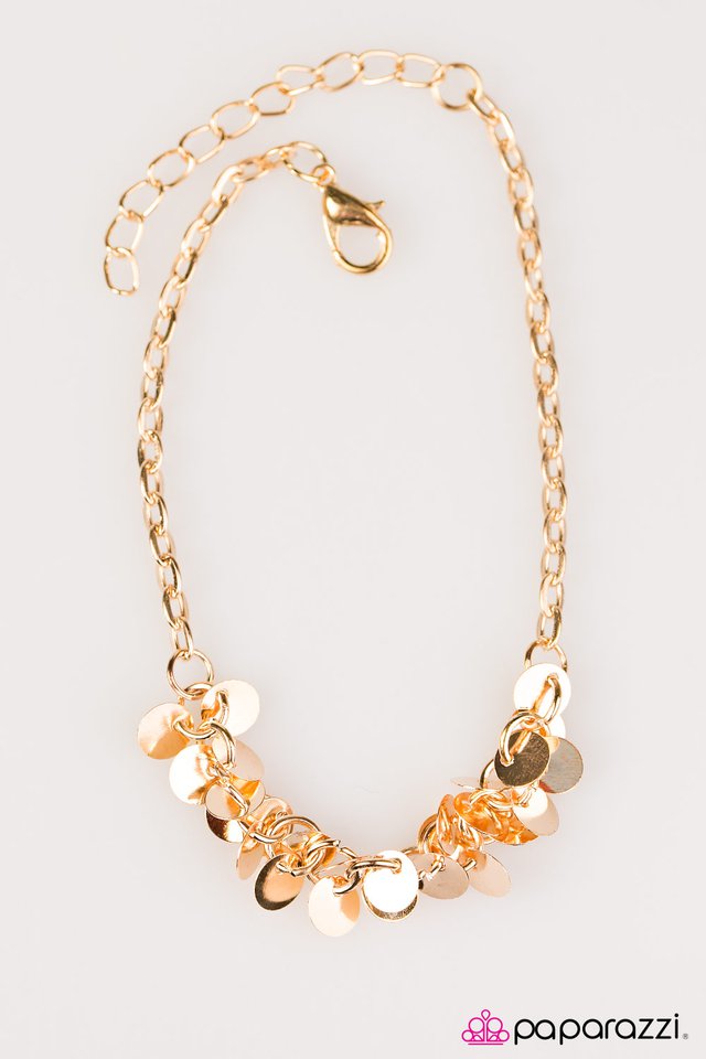 Paparazzi ♥ Shimmer Train - Gold ♥ Bracelet