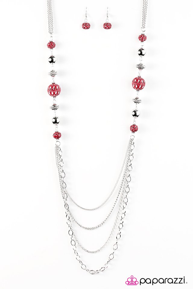 Paparazzi ♥ Balloon Ride - Red ♥ Necklace