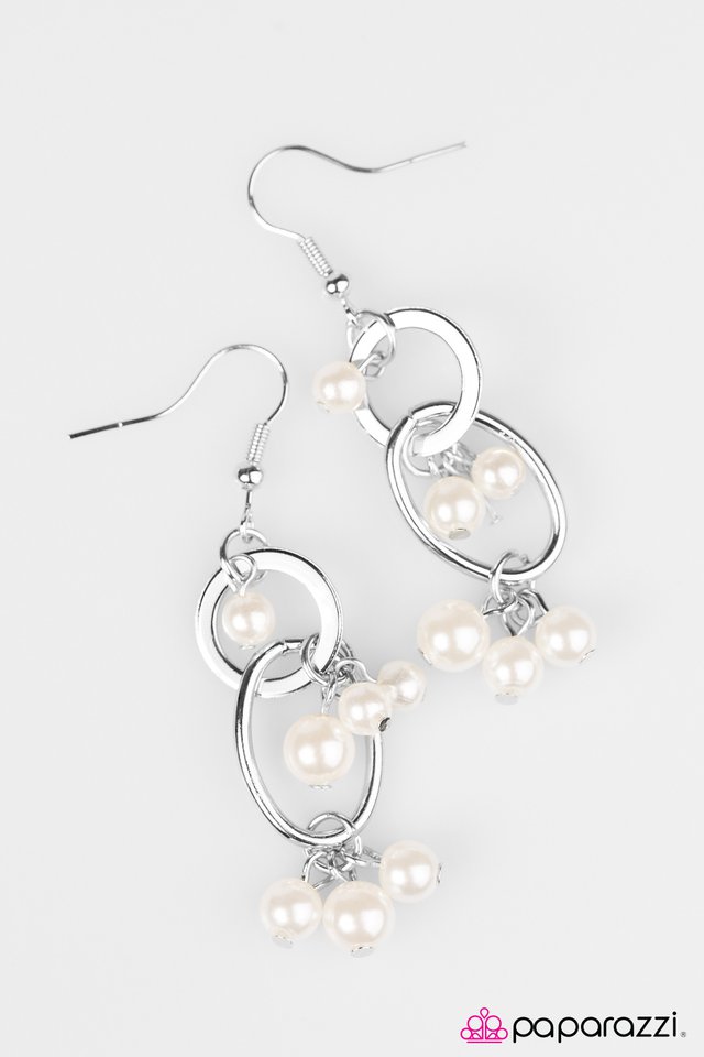 Paparazzi ♥ May All Your Wishes Come True - White ♥ Earrings